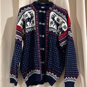 Unisex NWOT Voss Pure New Wool Made in Norway Christmas Sweater Sz XL